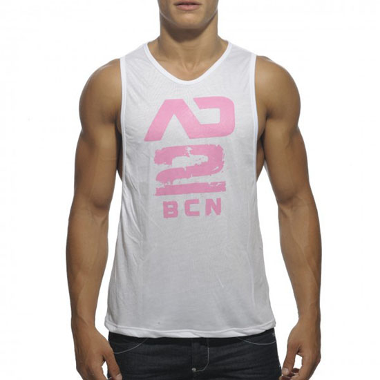 Addicted Hombre Chaleco Blanco Rosa